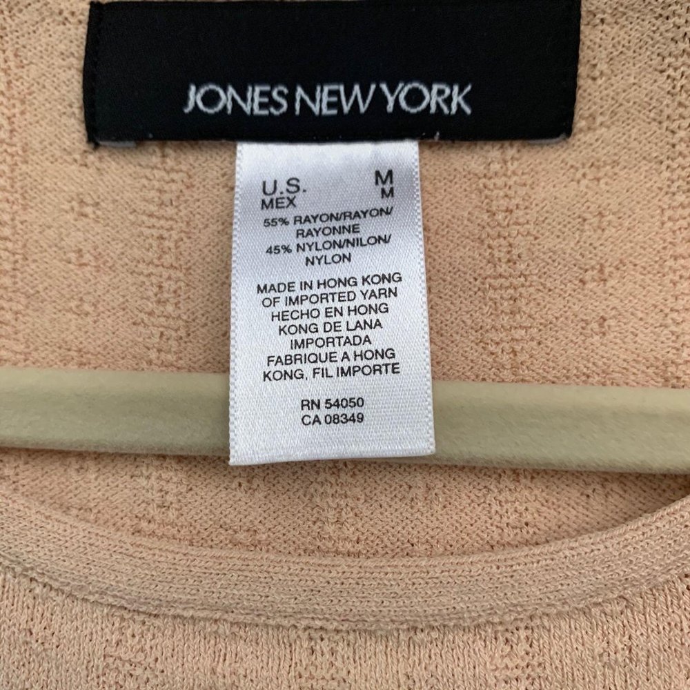JONES NEW YORK Peach Textured Sleeveless Top Sz M‎ - Picture 5 of 7